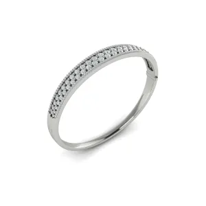 14 KT White Gold Diamond Bangle