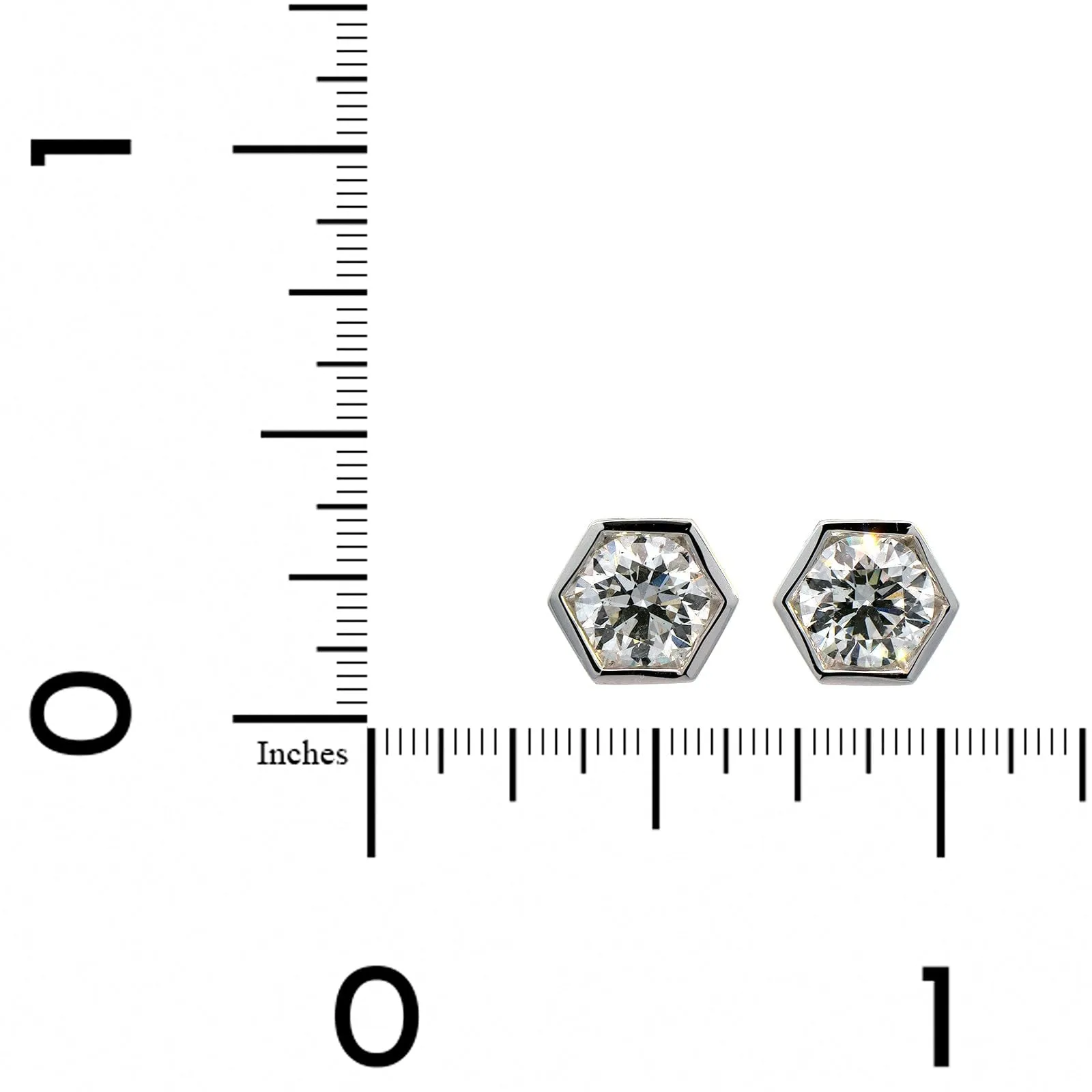 18K White Gold Diamond Stud Earrings