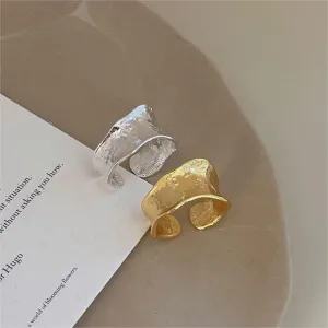 925 Sterling Silver Luxurious Women Wave Silver Silver Plating Rings