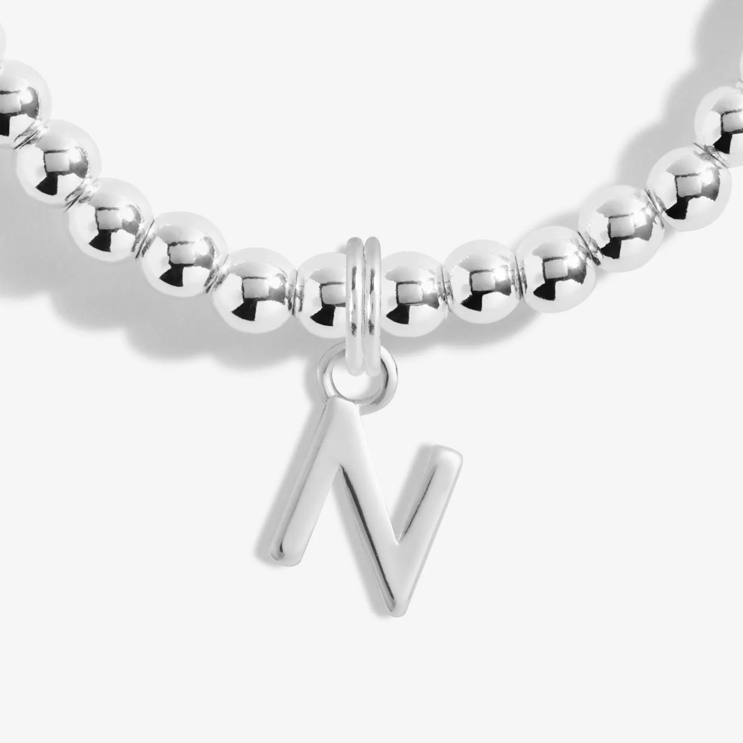 Alphabet A Little N Silver Plated Bracelet 7755