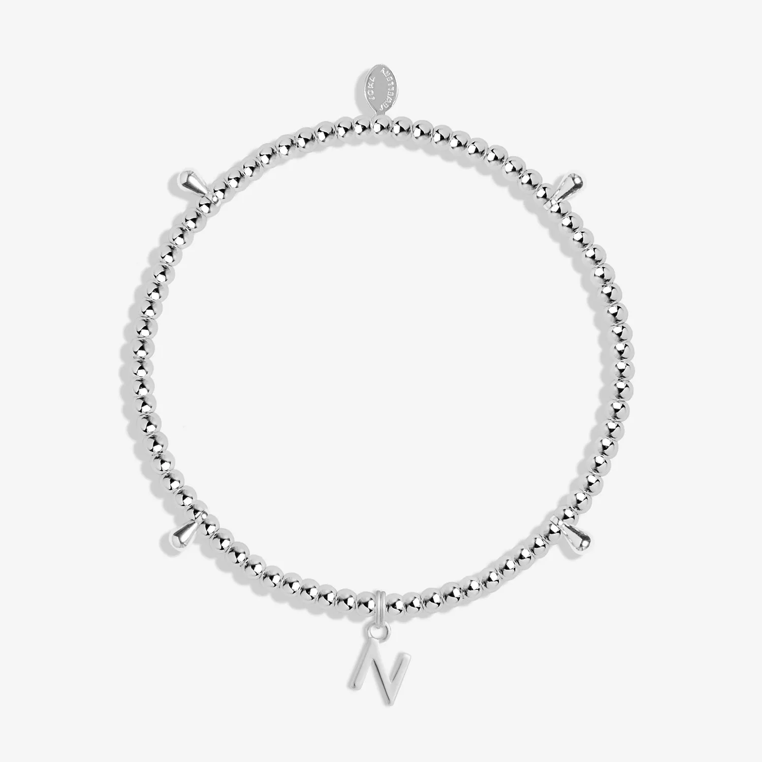 Alphabet A Little N Silver Plated Bracelet 7755