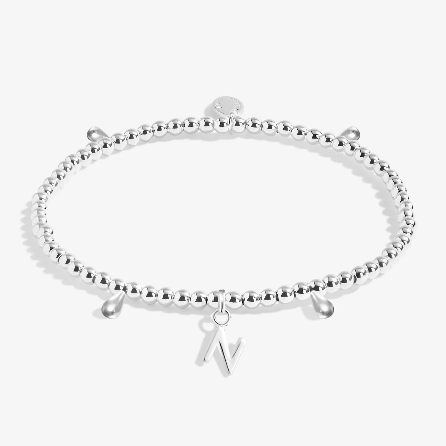 Alphabet A Little N Silver Plated Bracelet 7755