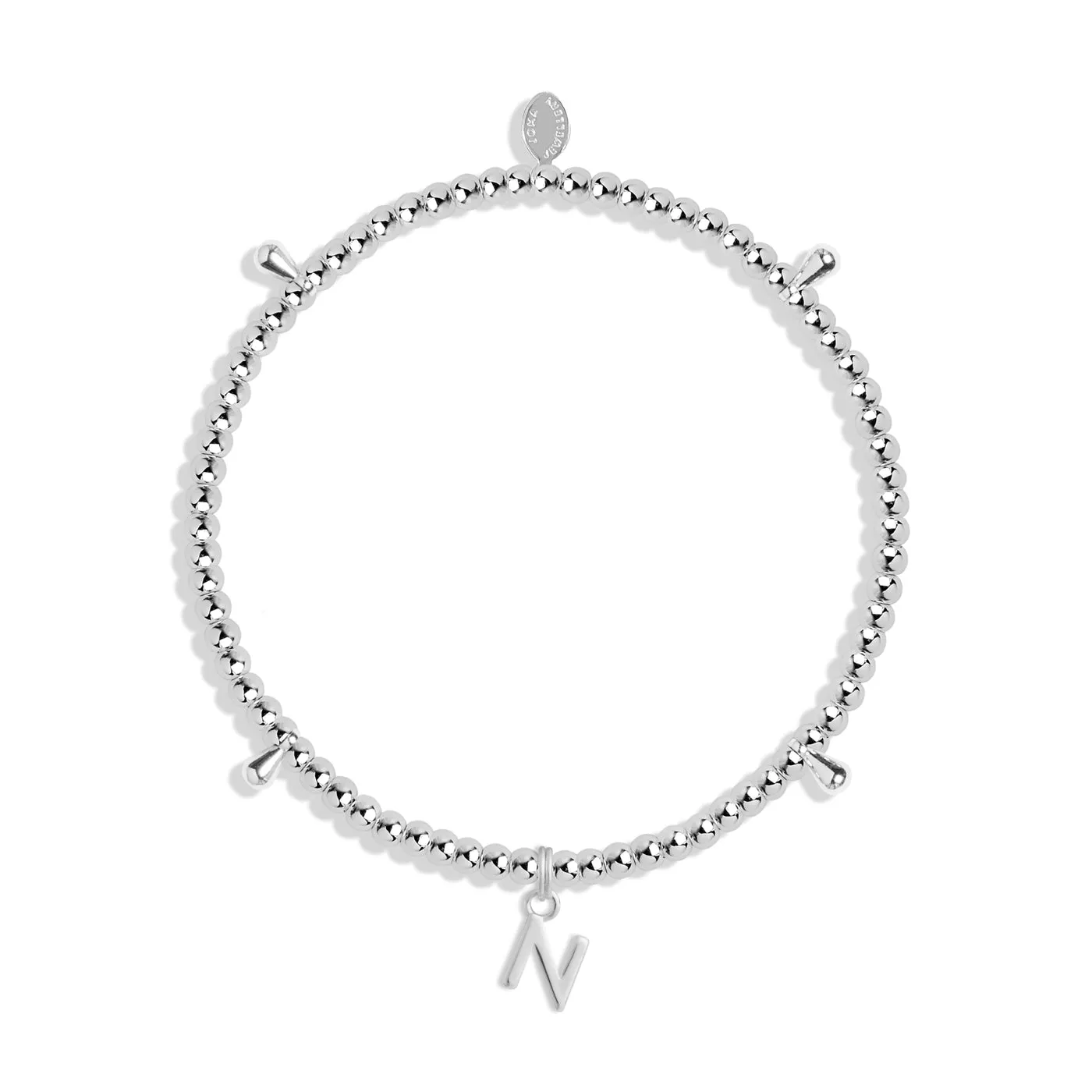 Alphabet A Little N Silver Plated Bracelet 7755