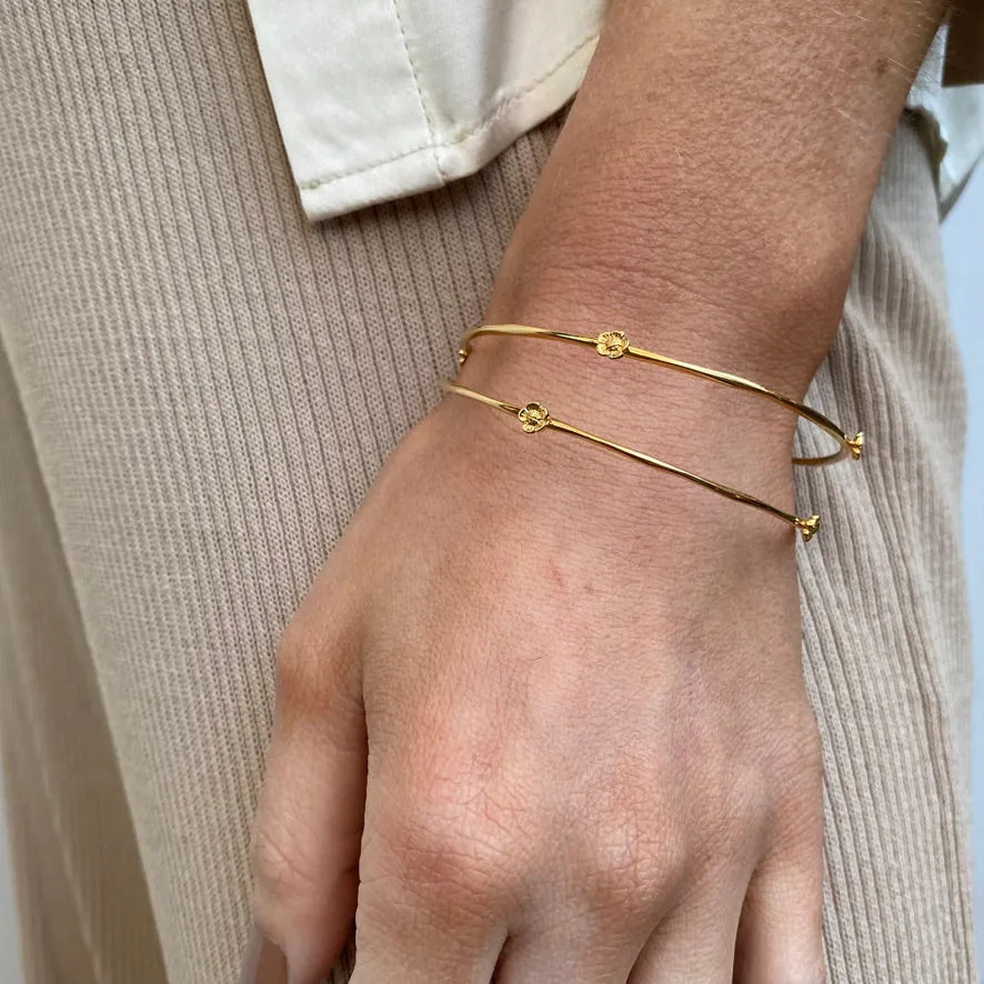 Blossom Bangle, Gold