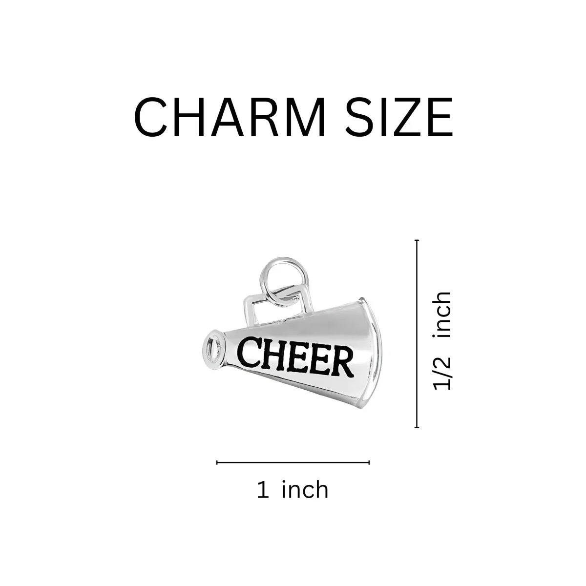 Cheerleading Megaphone Black Leather Cord Necklaces