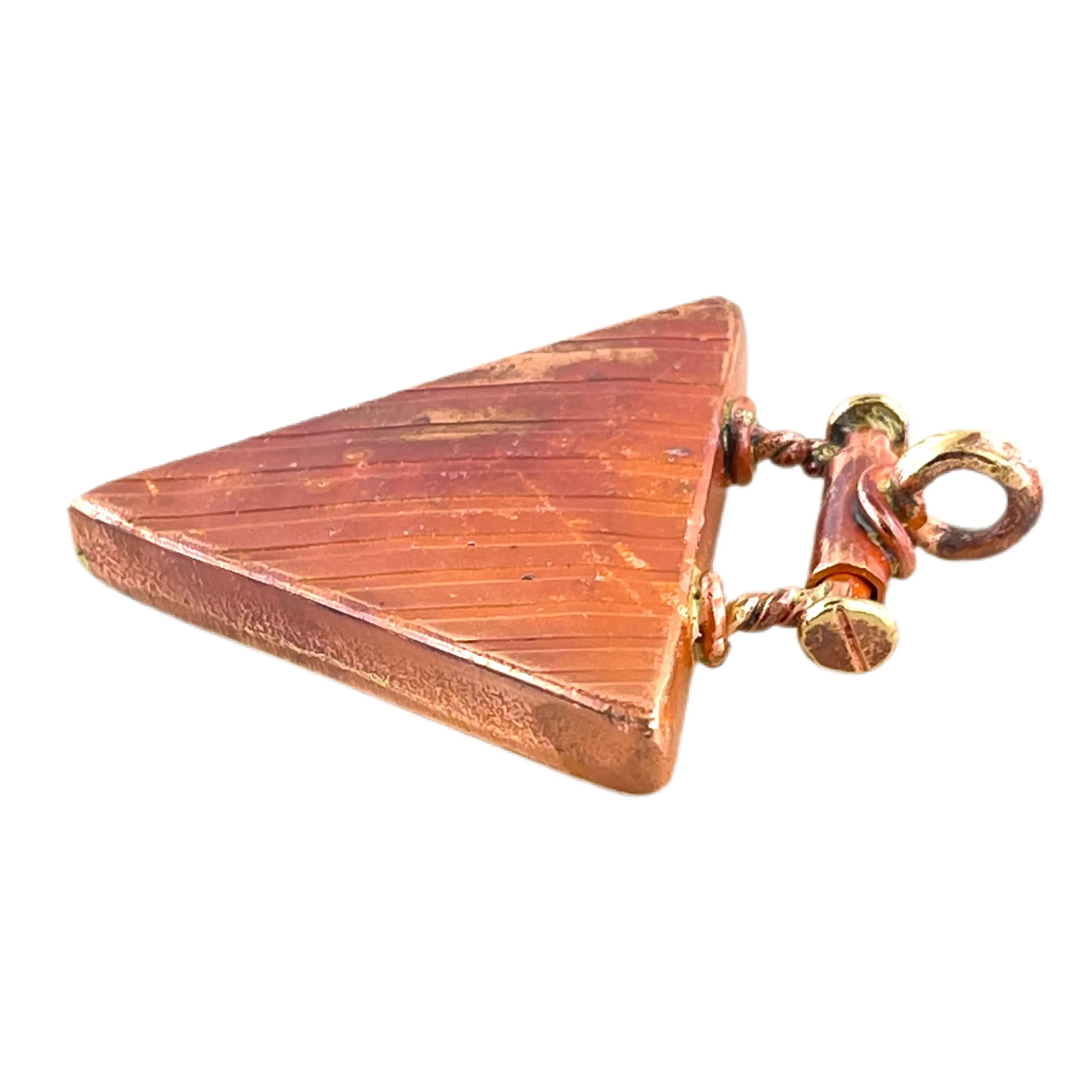 Copper Triangle Swinging Pendant for Jewelry