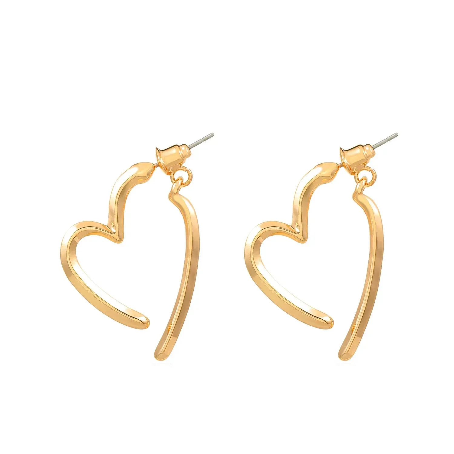 Cute Girl Minimalist Punk Fashion Ins Korean Temperament Luxury Heart-shaped Earring