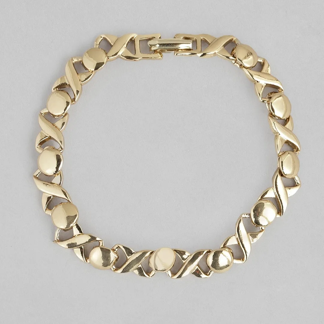 Estele Gold Toned XOXO Stylish Bracelet for Women