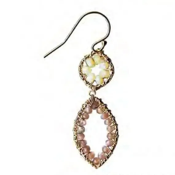 Ethiopian Opal Chocolate Moonstone Earrings 4731A by Michelle Pressler Jewelry