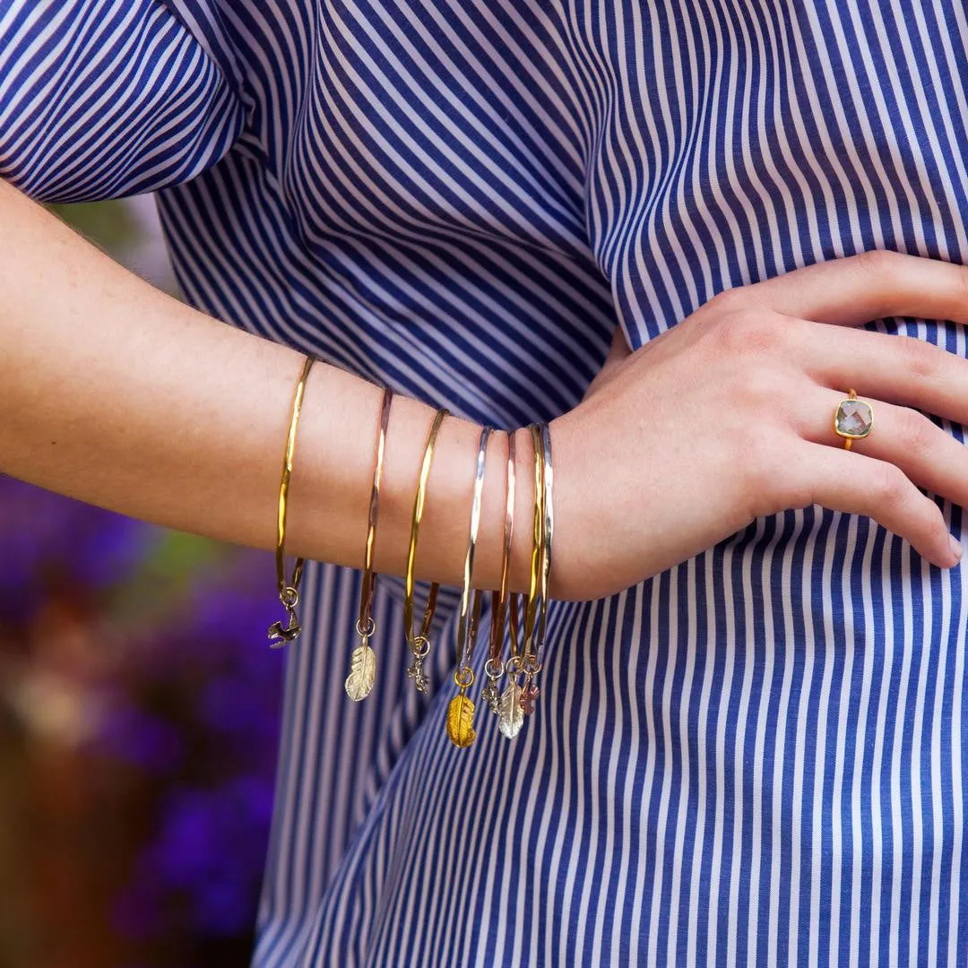 Feather Bangle | Rose Gold - Silver