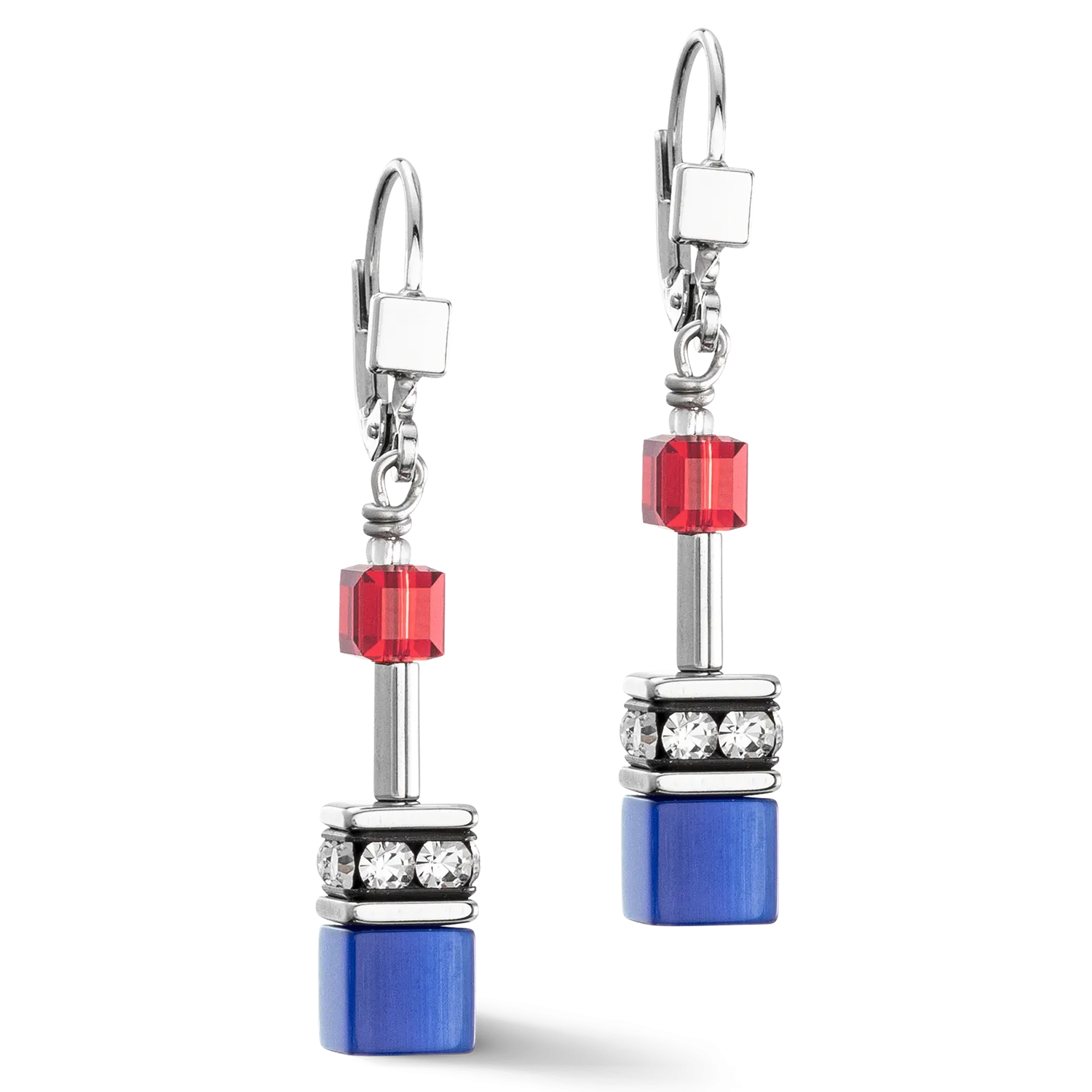 GeoCUBE® Iconic earrings silver-royal