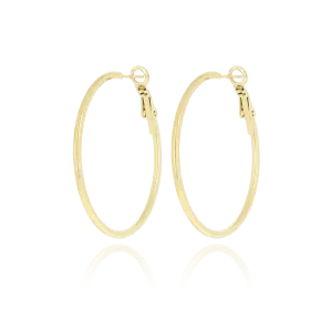 Gold coloured classic hoop earrings