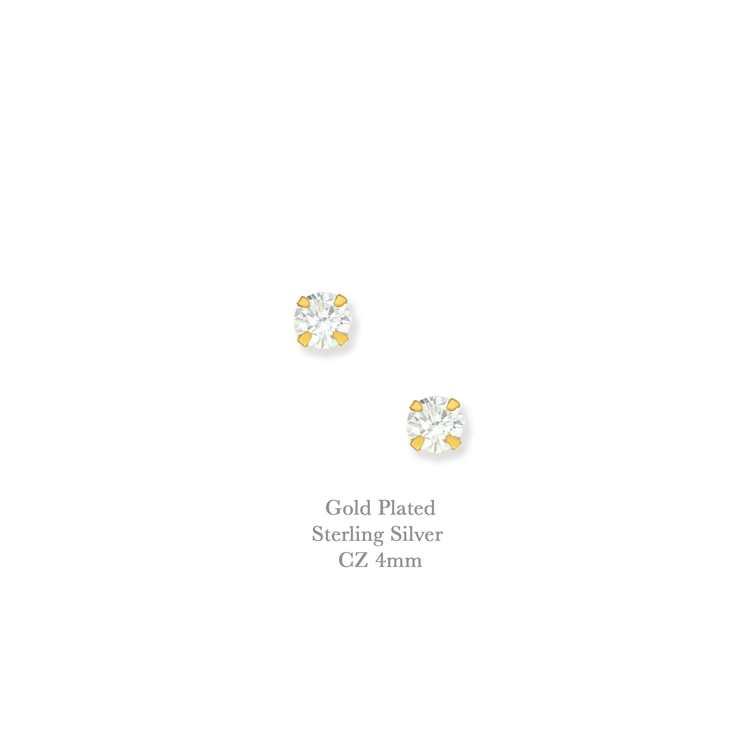 Gold Cubic Zirconia Ear Stud - Elegant Jewellery for Any Occasion