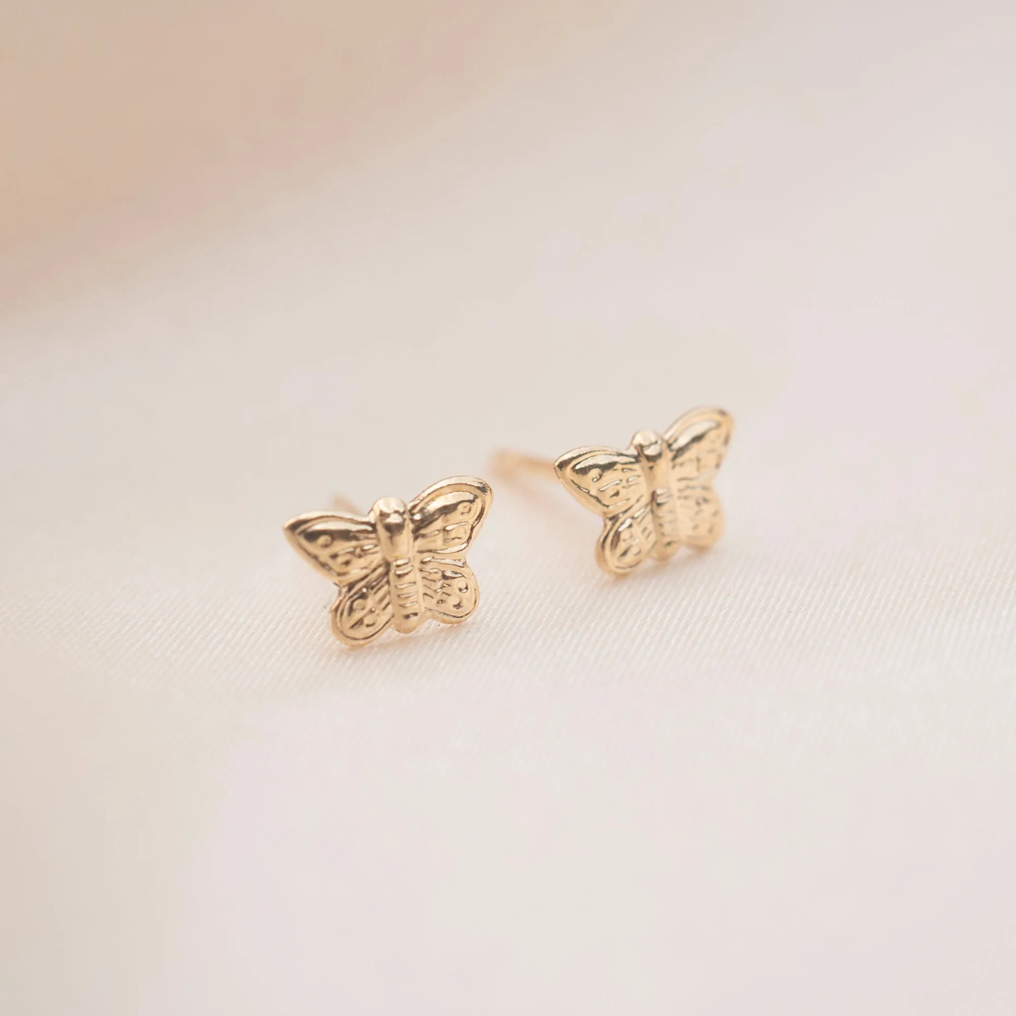 Gold Filled Butterfly Studs