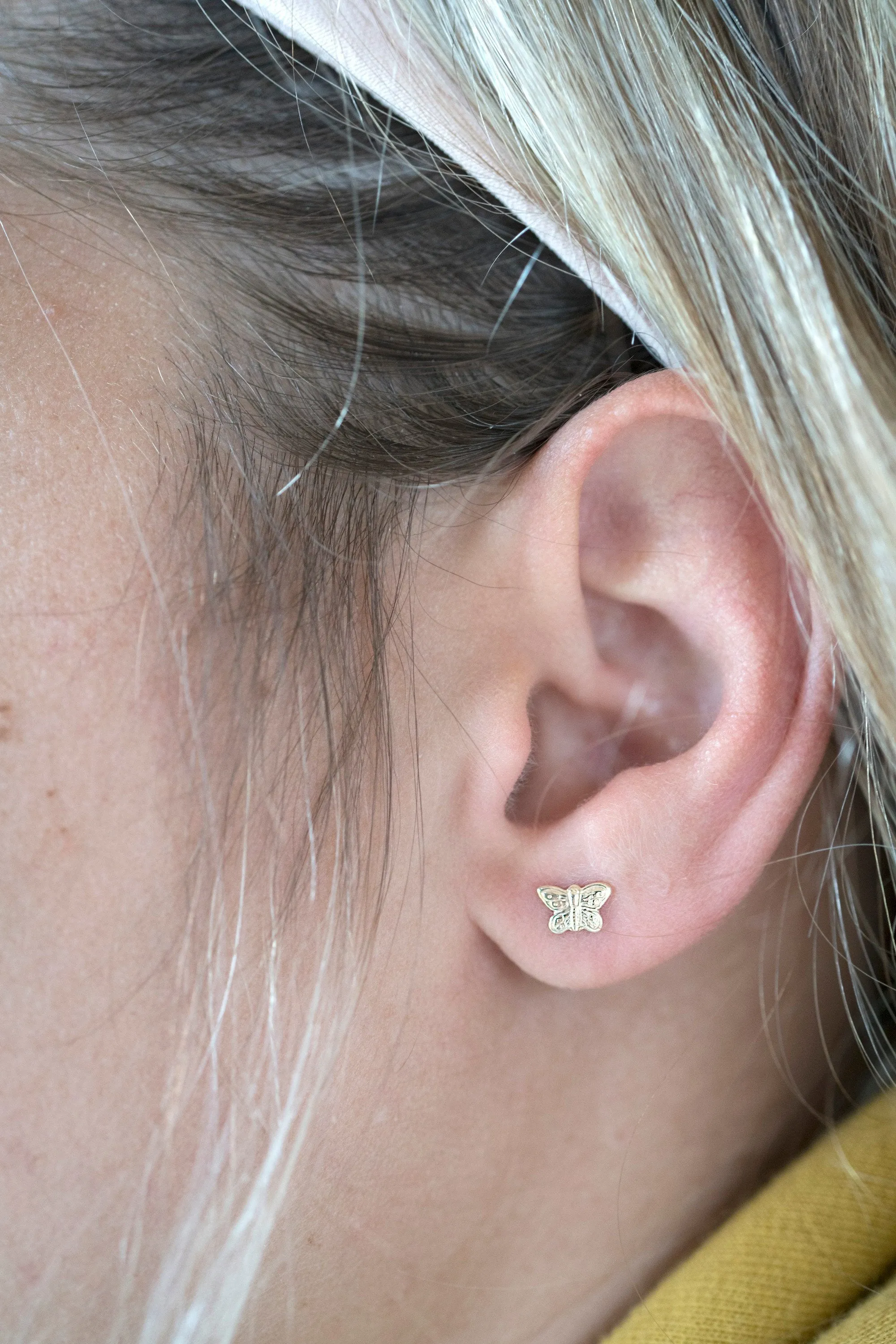 Gold Filled Butterfly Studs