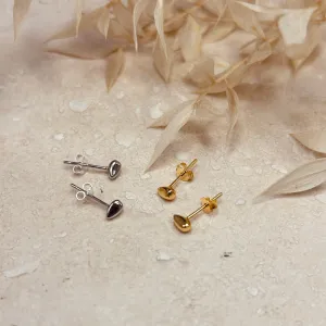 Gold or Silver Pebble Studs