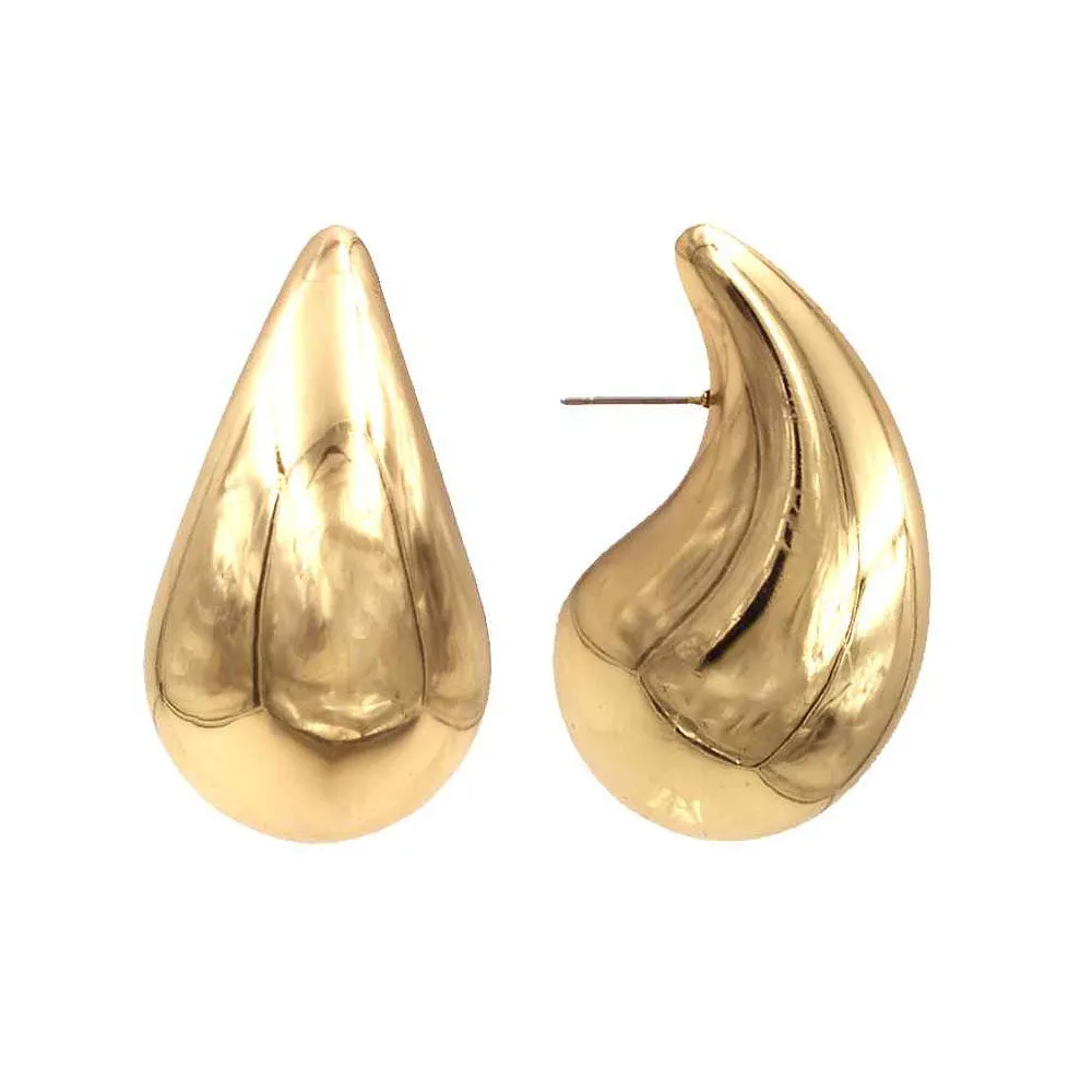 Gold Trendy Teardrop earrings