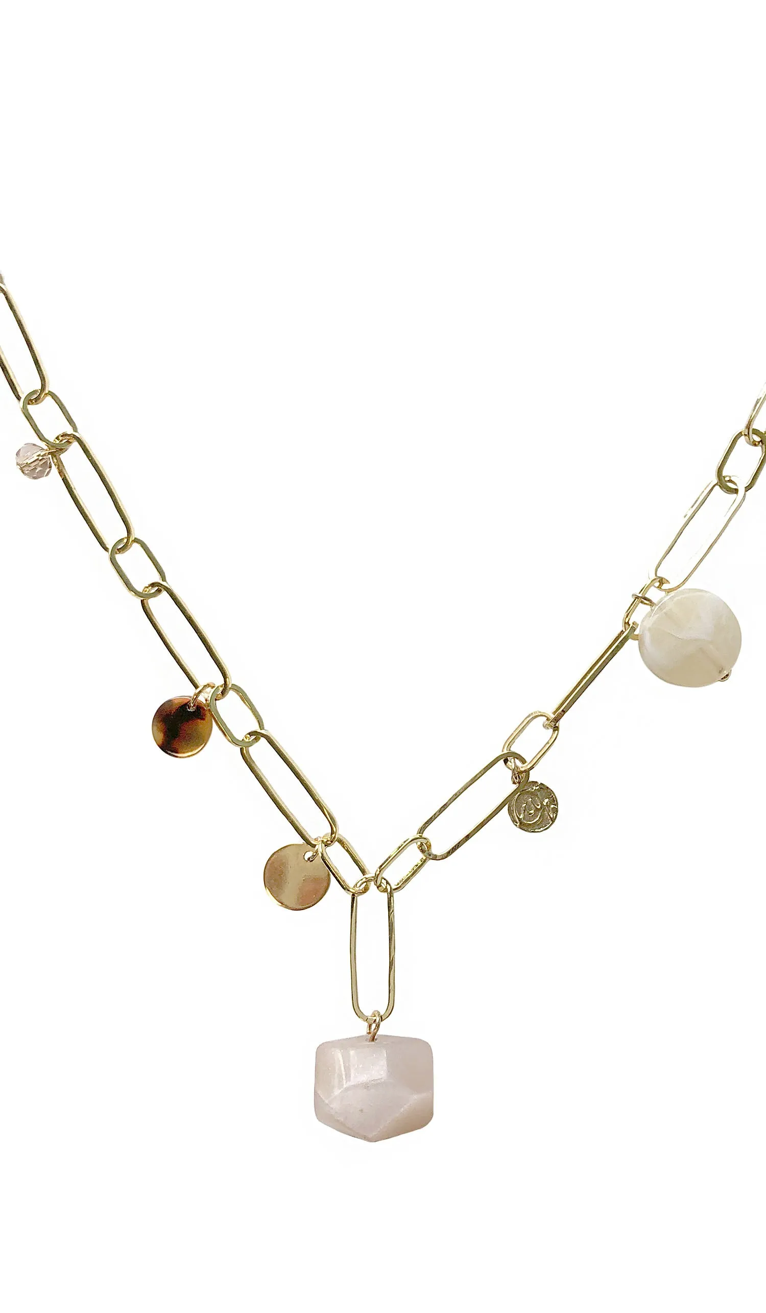 Hera Modern MashAllah Arabic Necklace - Moonstone