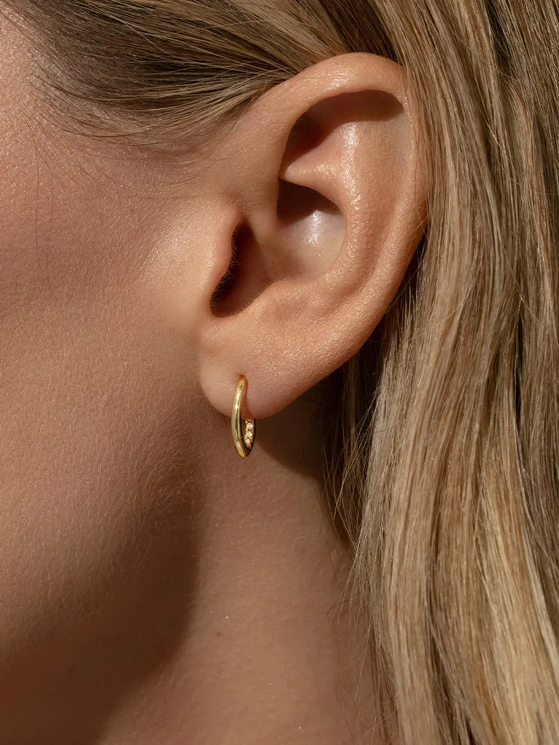 Hidden Pavé Stud Earrings