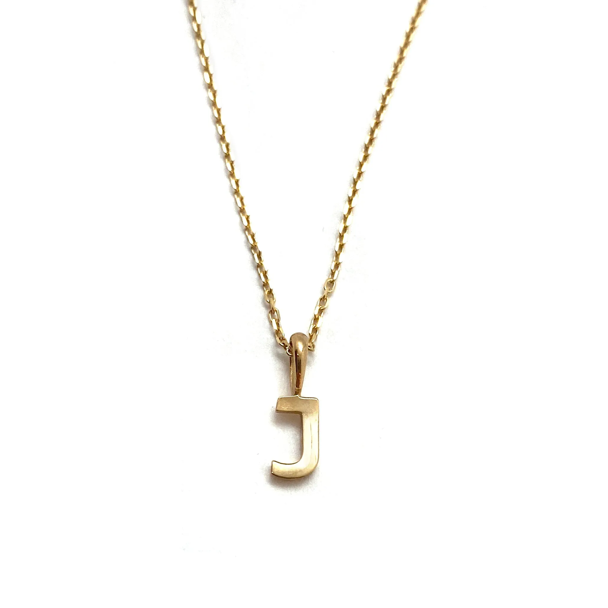 J Initial Gold Pendant