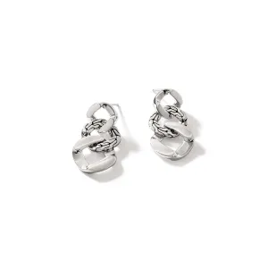 John Hardy Classic Chain Sterling Silver Curb Link Drop Earrings