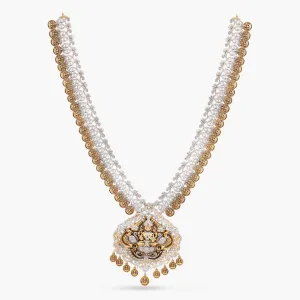 Lakshita Antique Nakshi Silver CZ Necklace Set