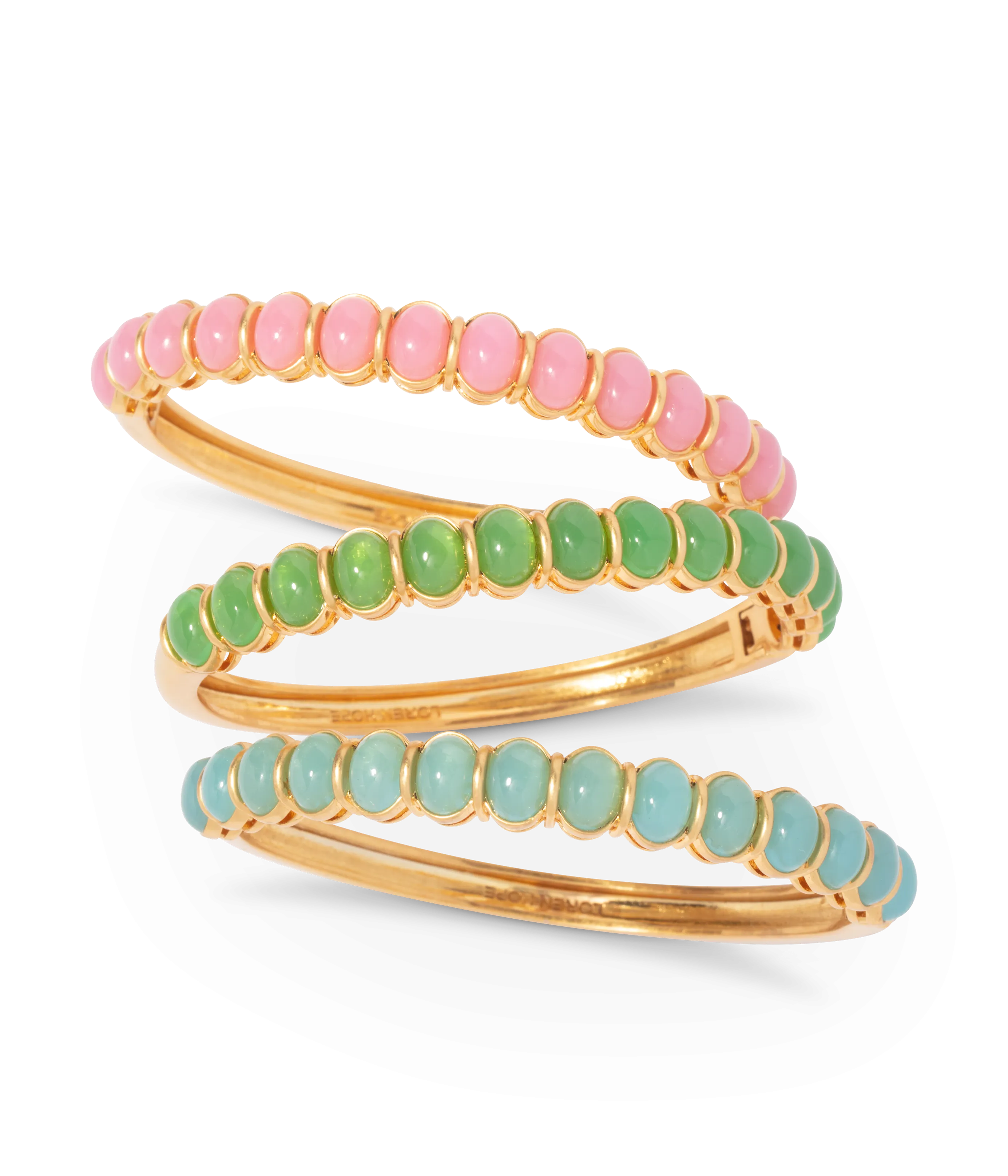 Lillian Bangle Bracelet in Green