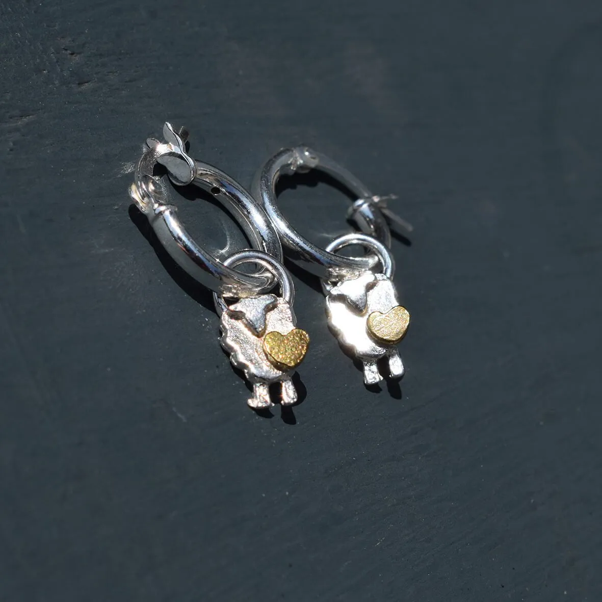 Love Ewe Sheep Hoop Earrings