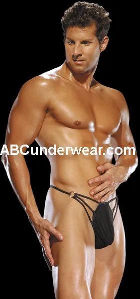 Luxurious Silk Thong with Straps and Rings for Discerning Gentlemen