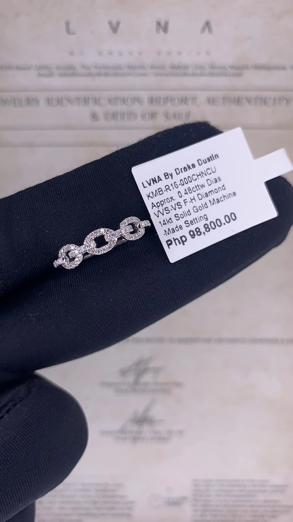 #LVNA2024 |  Infinity Chain Half Eternity Promise Diamond Ring 14kt