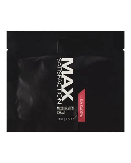 Max Satisfaction Masturbation Cream Foil - 6 Ml Pack Of 24