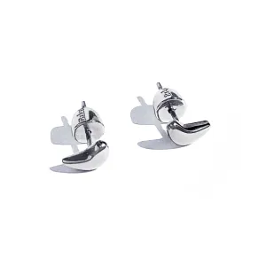 Mini Curve Studs - Silver