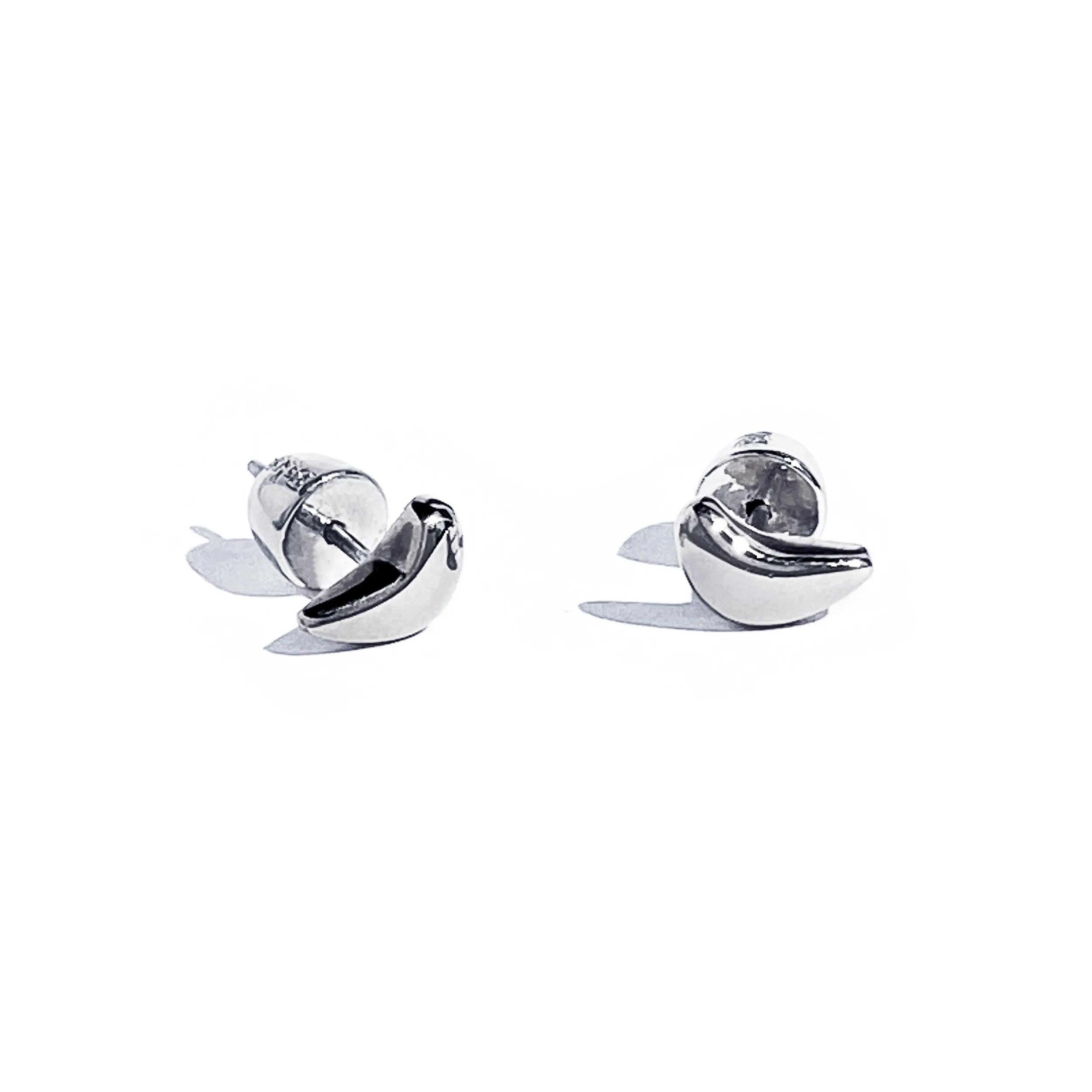 Mini Curve Studs - Silver