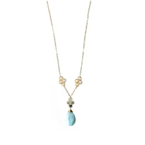 Necklace 5271 with Larimar Grandidierite and Opal by Michelle Pressler