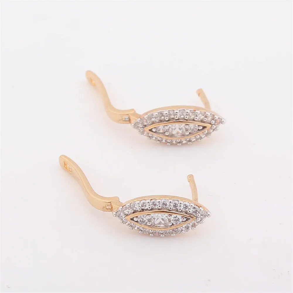 New Design Luxury Small Hoop Earring Hot Fashion Nuevos Anillos White Crystal CZ Statement Earing Jewelry for Women