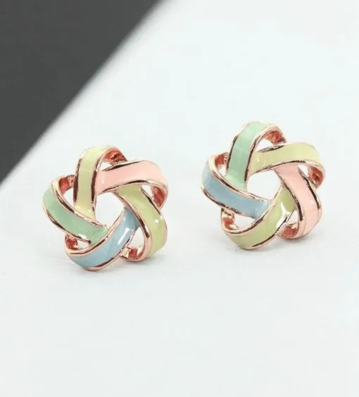 New Fashion Novel Jewelry Color Stripe Earrings For Women