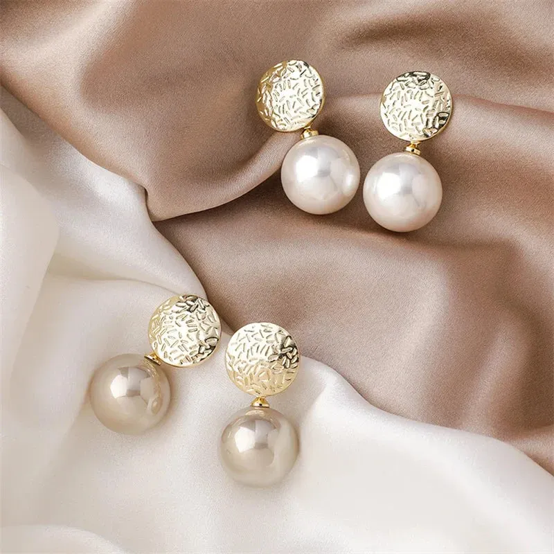 New Korean Luxury Elegant Imitation Pearl Dangle Fashion Sweet Water Drop Gifts Wholesale 2024 Earring