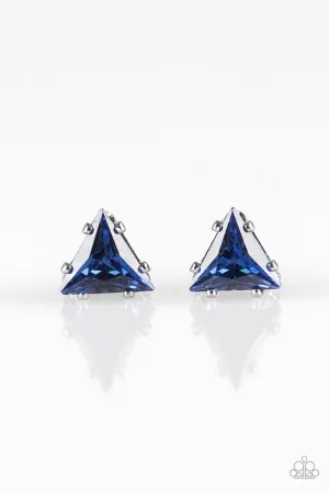 Paparazzi Earring ~ Prismatic Shine - Blue Post