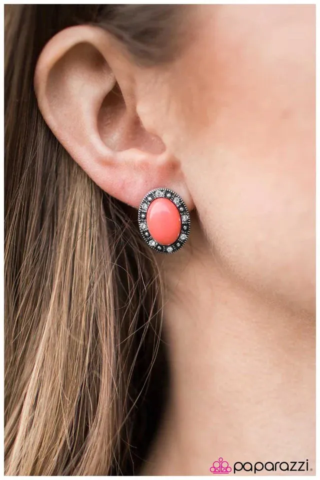 Paparazzi Earring ~ Whats Yours Is Mine - Orange