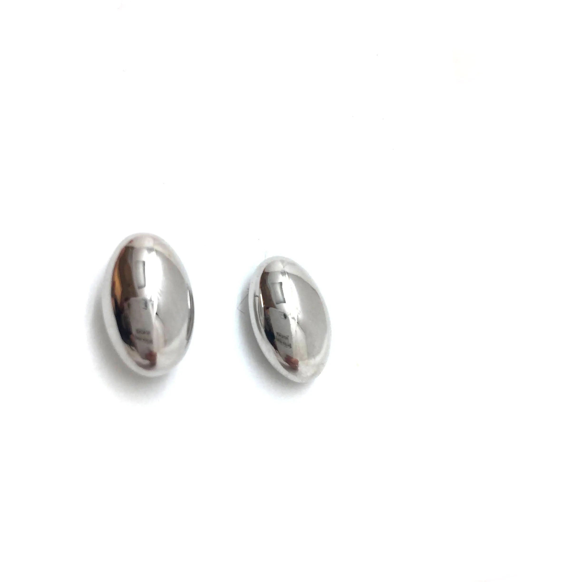 Polished Silver Pod Studs