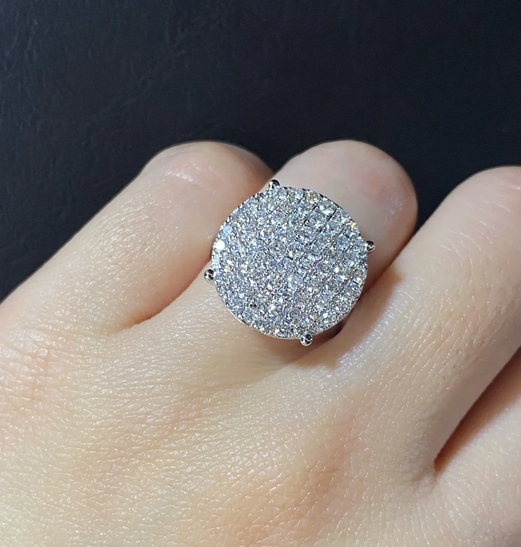 PREORDER | Large Classic Round Statement Diamond Ring 14kt