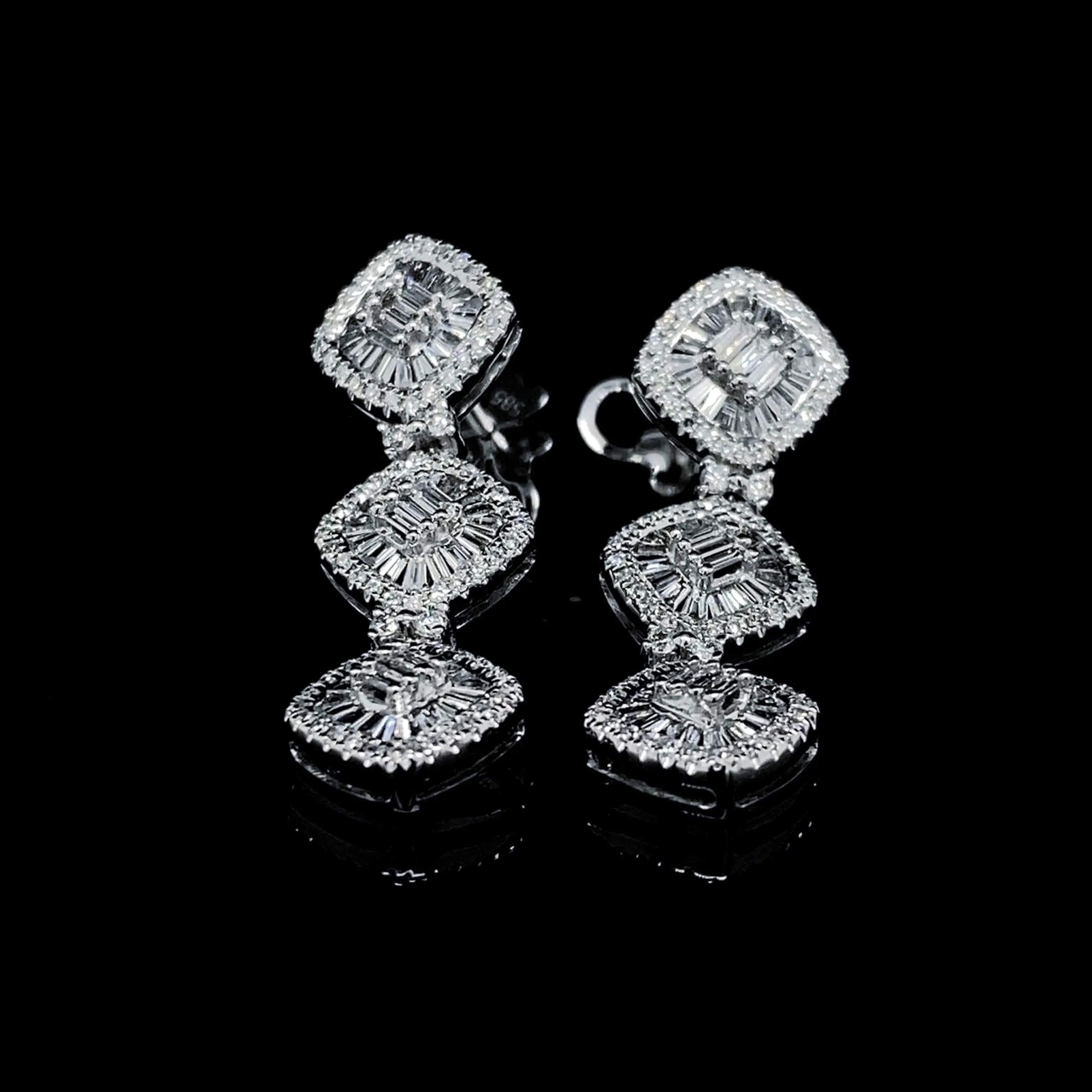 PREORDER | Trio Cushion Diamond Jewelry Set 14kt