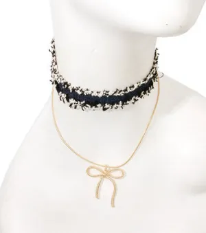 Ripped Denim Choker