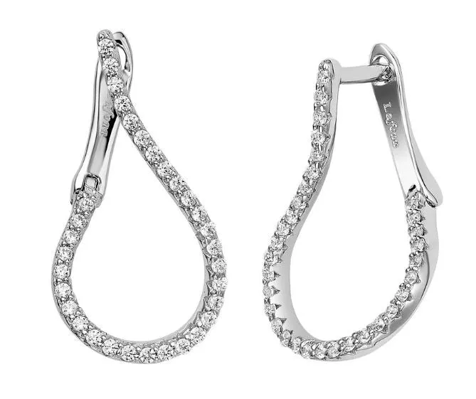 Simulated Diamond Open Earrings E0241CLP