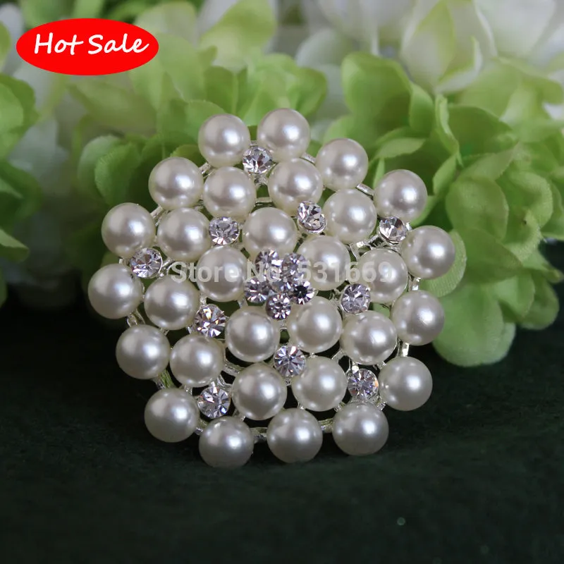 Snowflake Silver Plated Brooch Rhinestone and Imitation Pearls Brooches For Female Pins Lapel Pin Women Collar Tips Hajib Pin