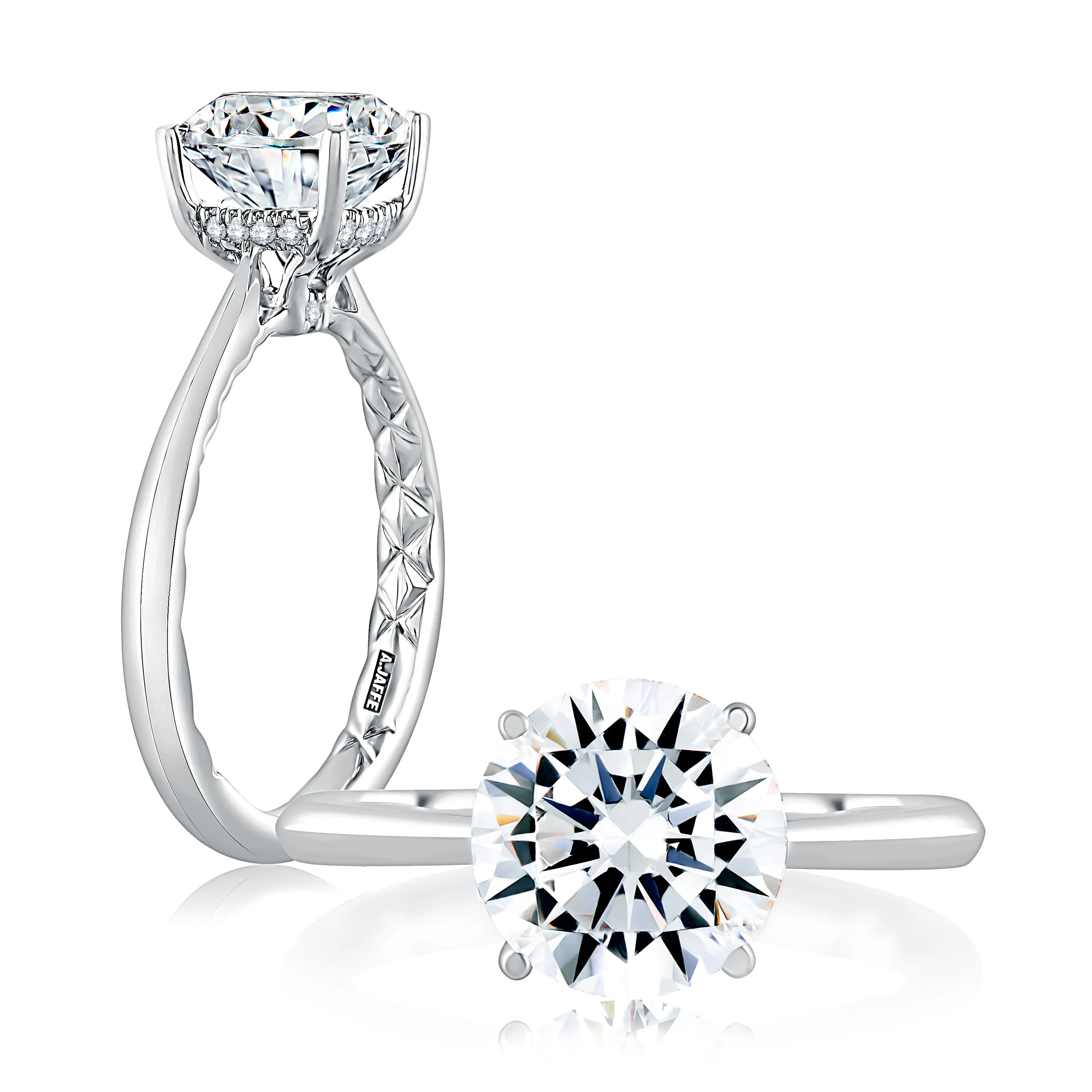 Solitaire Engagement Ring with Surprise Diamonds