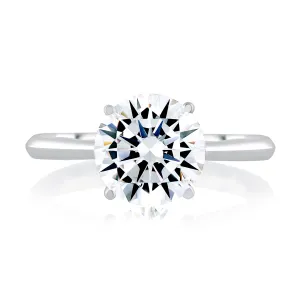 Solitaire Engagement Ring with Surprise Diamonds