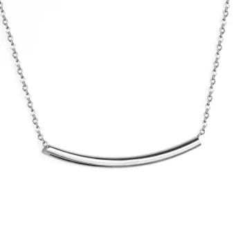 Stainless Steel Curved Bar Necklace