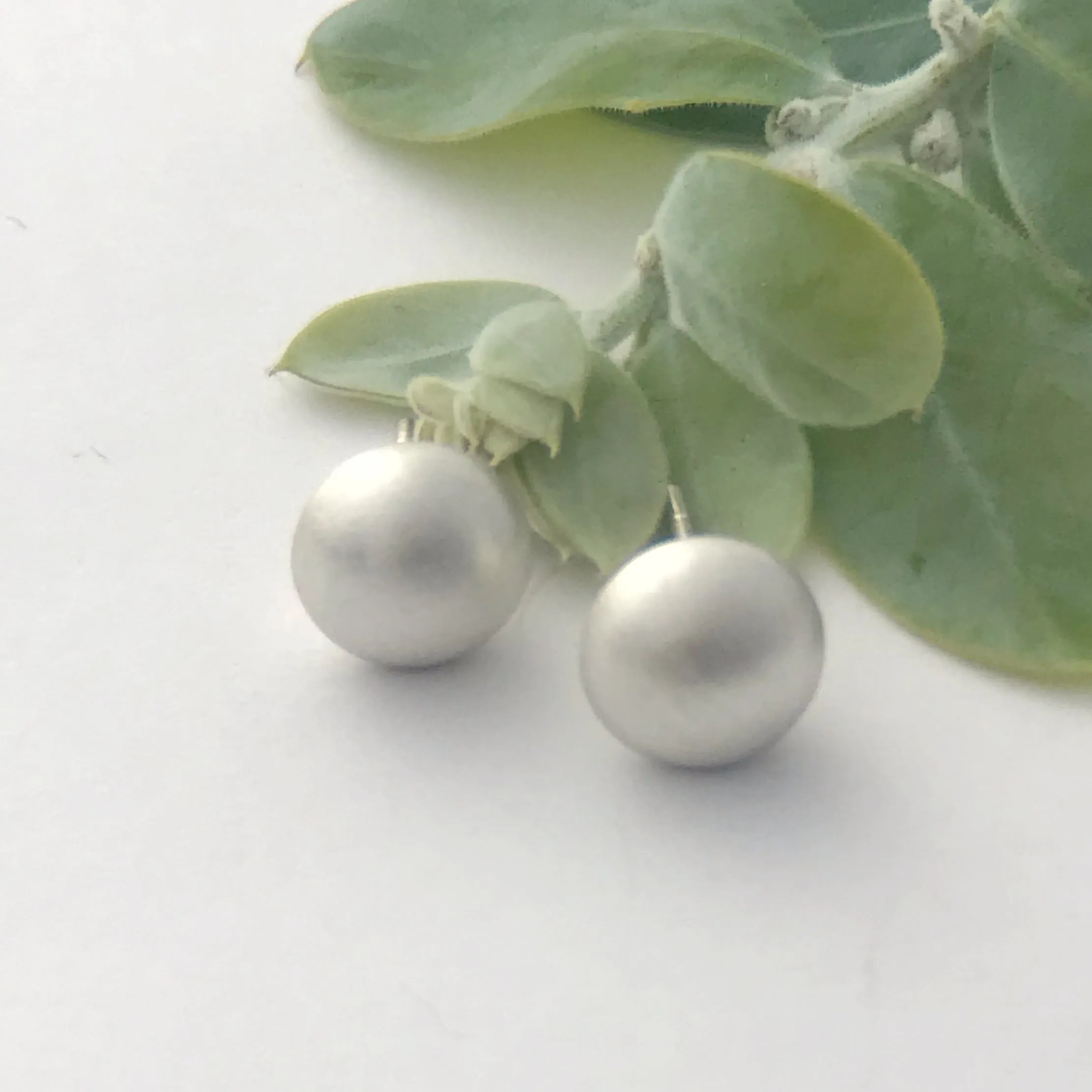 Sterling Silver Ball Studs