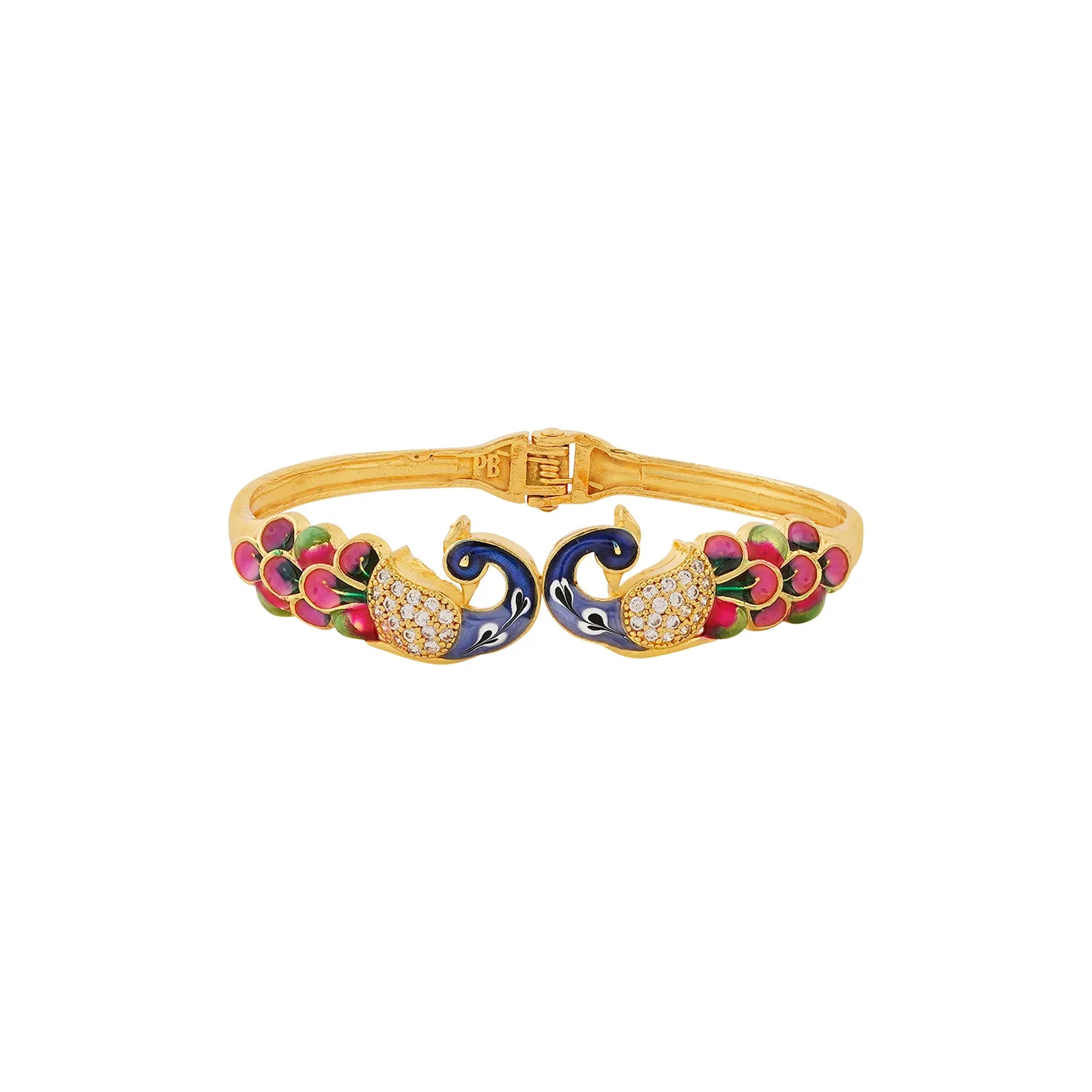 Teejh Morini Blue and Pink Stone Gold Bracelet